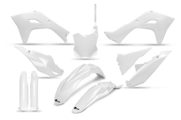 Full Plastic Kit white for Kawasaki KX 250 F - KX 450 XC - KX 450 X - KX 450 - KX 250